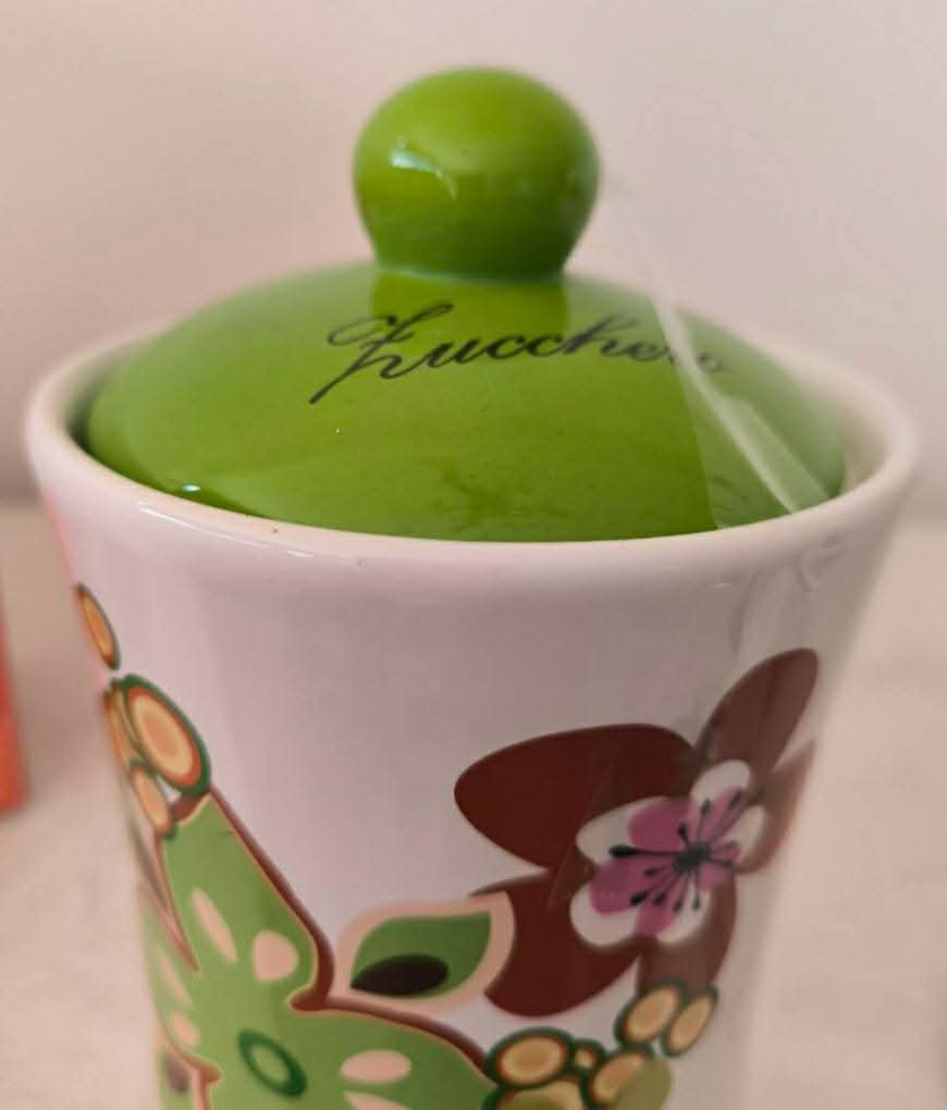 Coppia Barattoli Caffe E Zucchero Tappo Verde