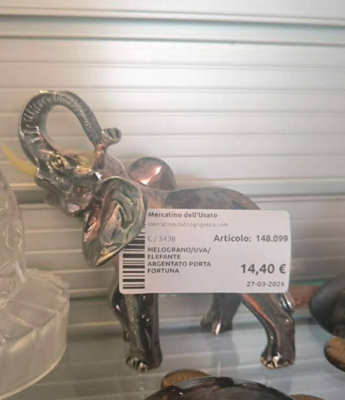 Melograno/uva/elefante Argentato Porta Fortuna