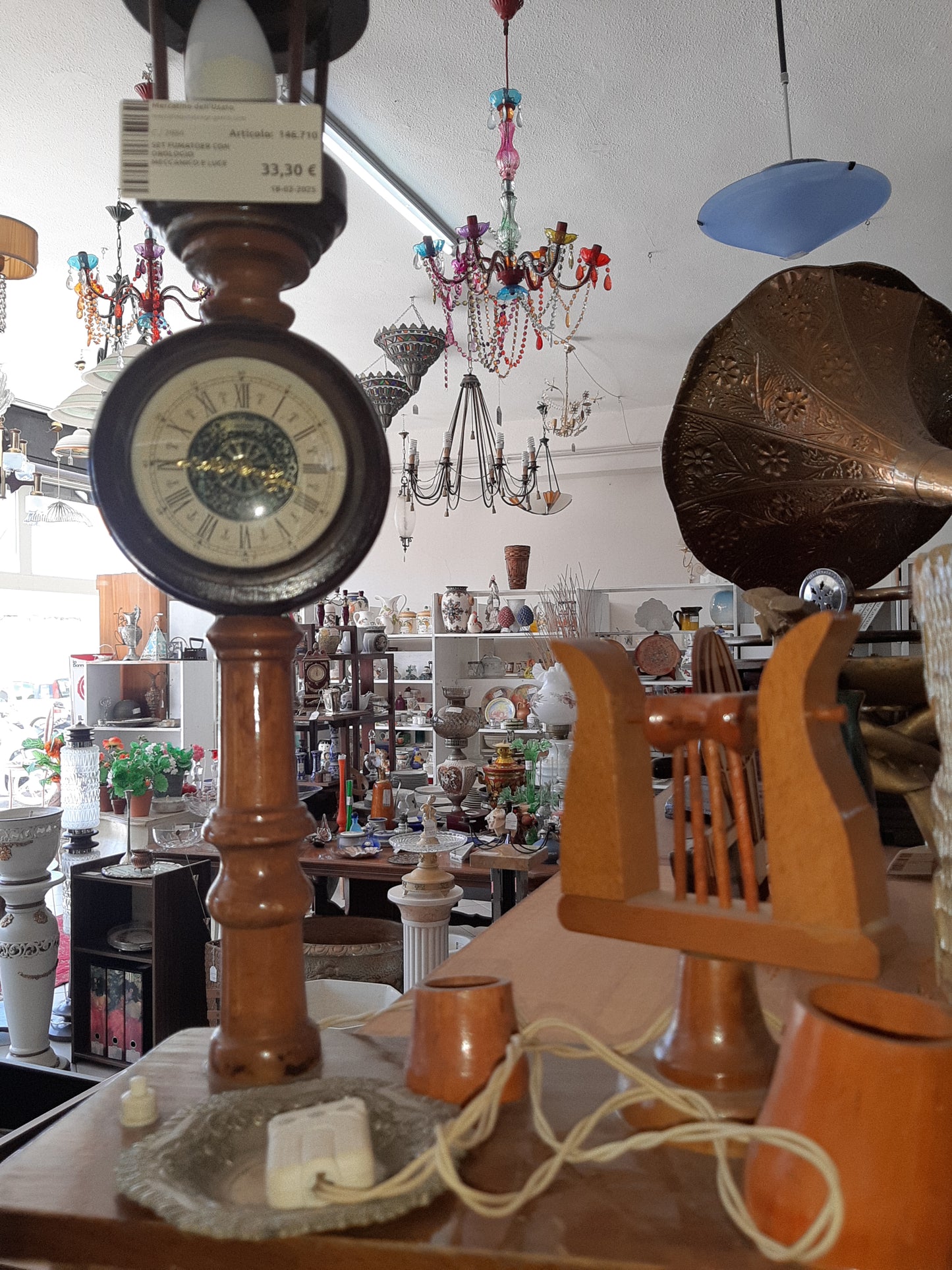 Set Fumatoer Con Orologio Meccanico E Luce