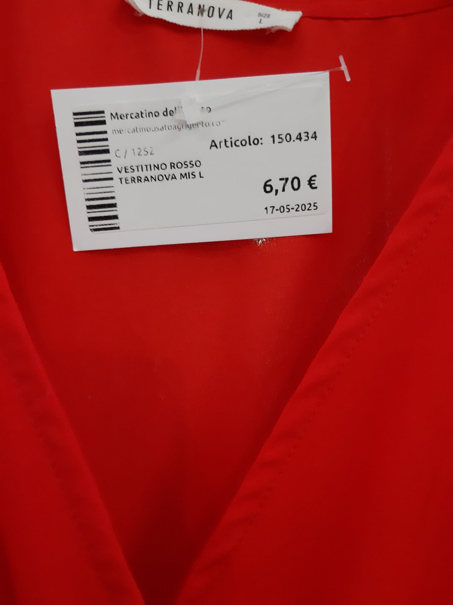 Vestitino Rosso Terranova Mis L