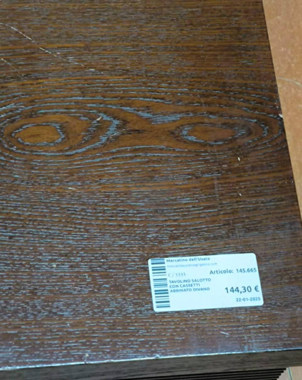 Tavolino Salotto Con Cassetti Abbinato Divano