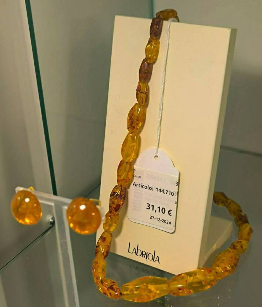 Collana Ambra Piu' Orecchini