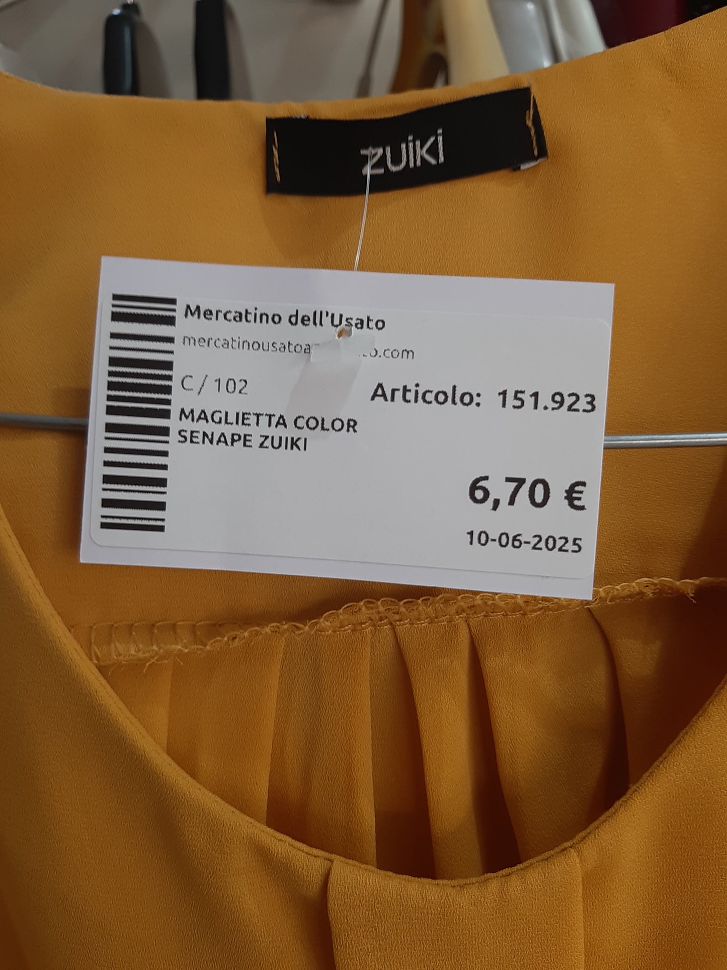 Maglietta Color Senape Zuiki