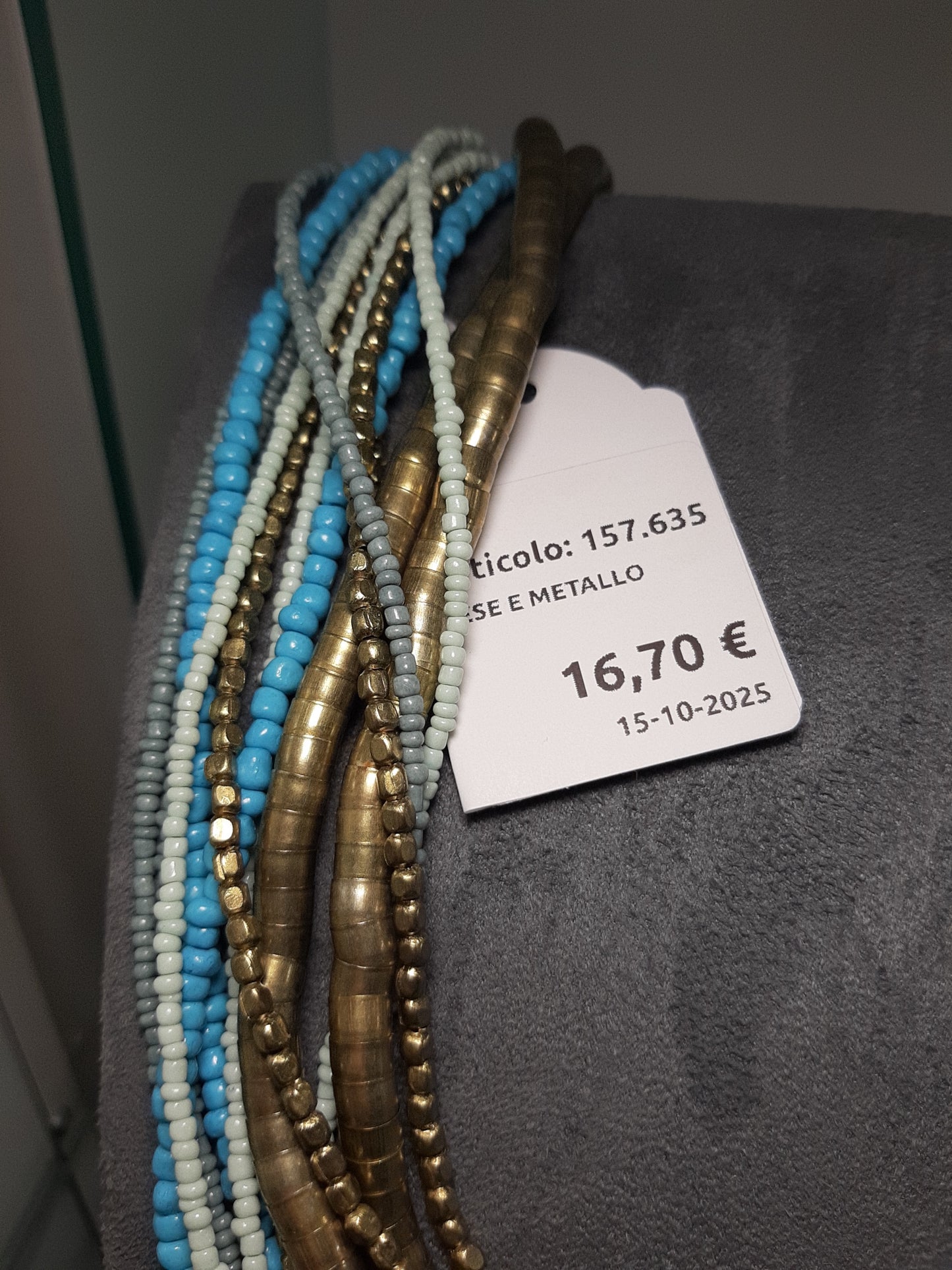 Collana  Fili Turchese E Metallo