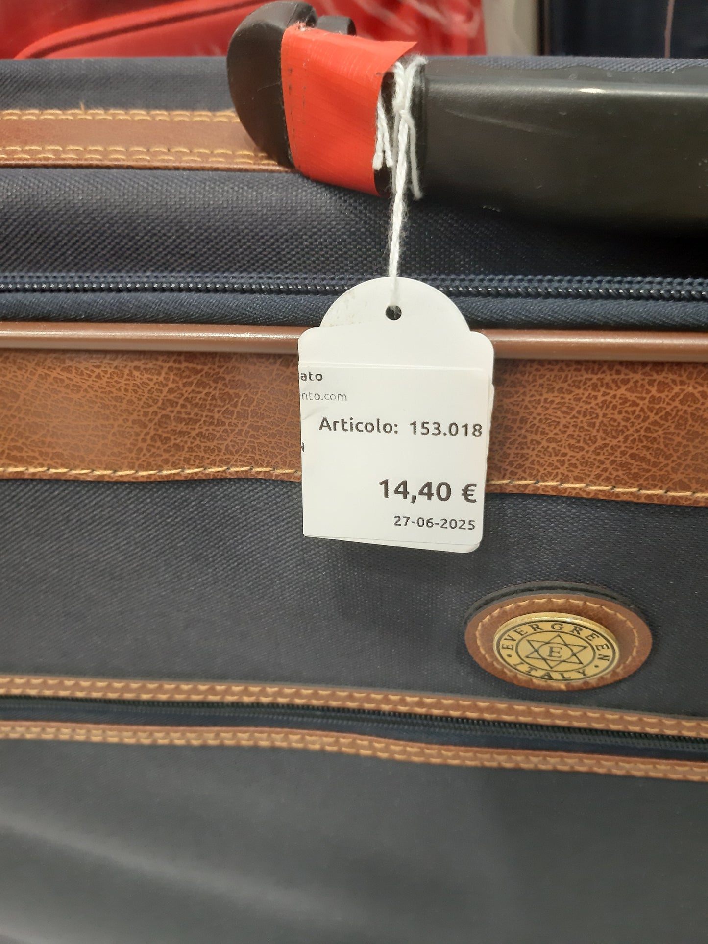Valigia Blu' Con Due Rotelle