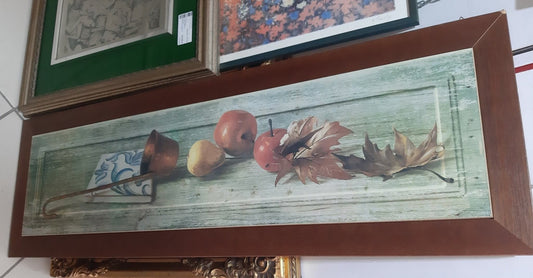 Quadro Orrinzontale Arte Povera Mestolo E Frutta