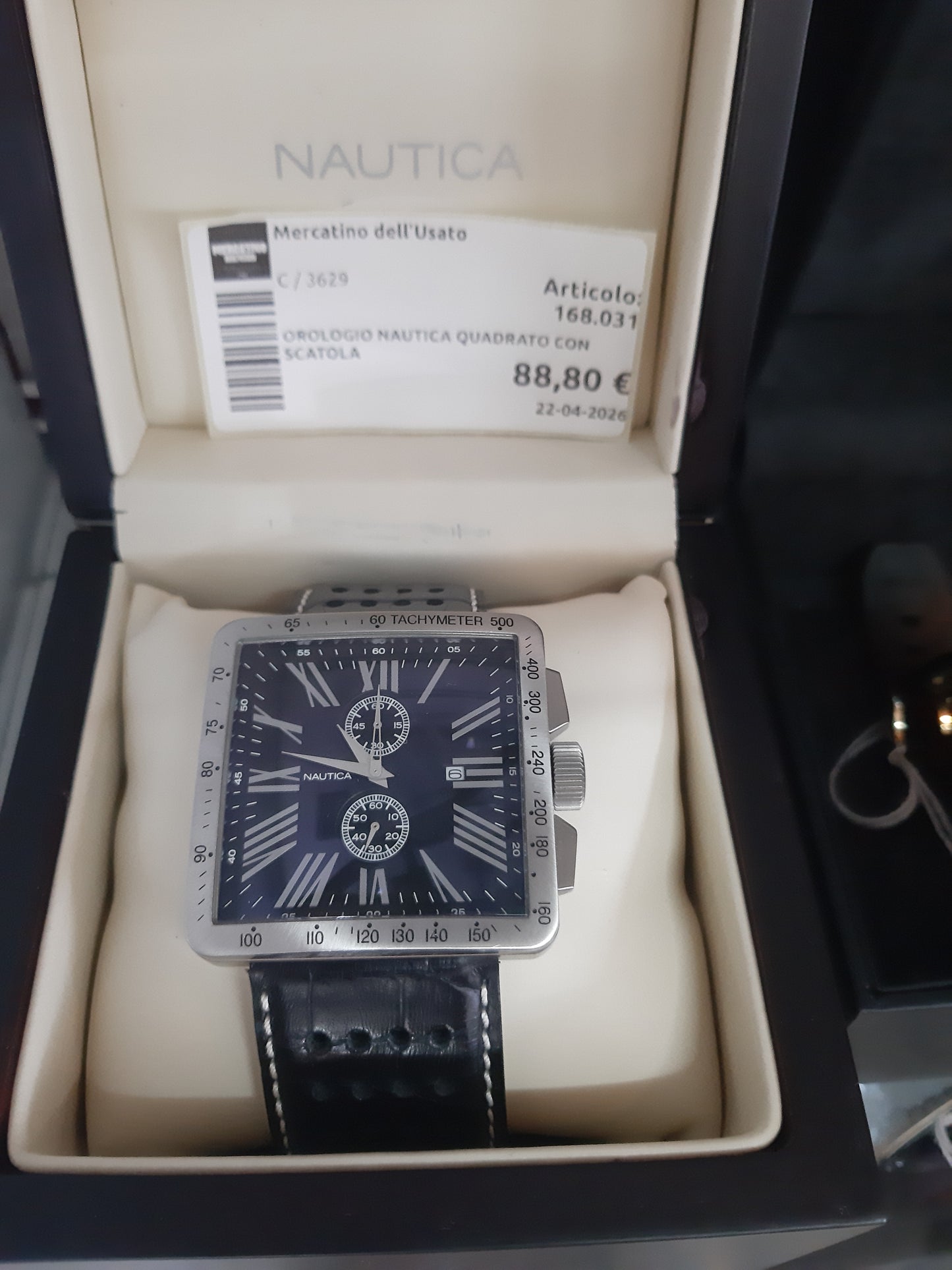 Orologio Nautica Quadrato Con Scatola