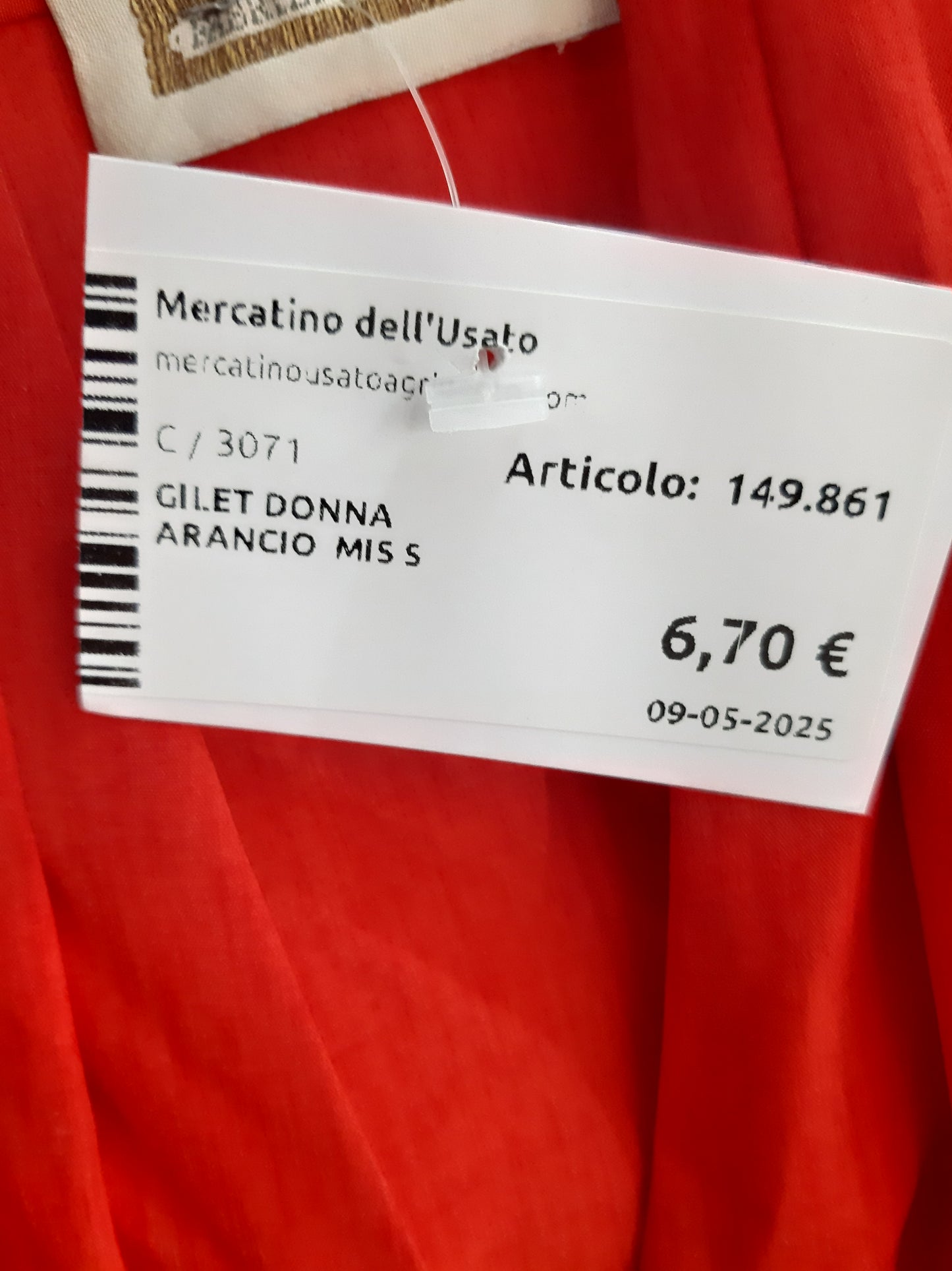 Gilet Donna Arancio Mis S