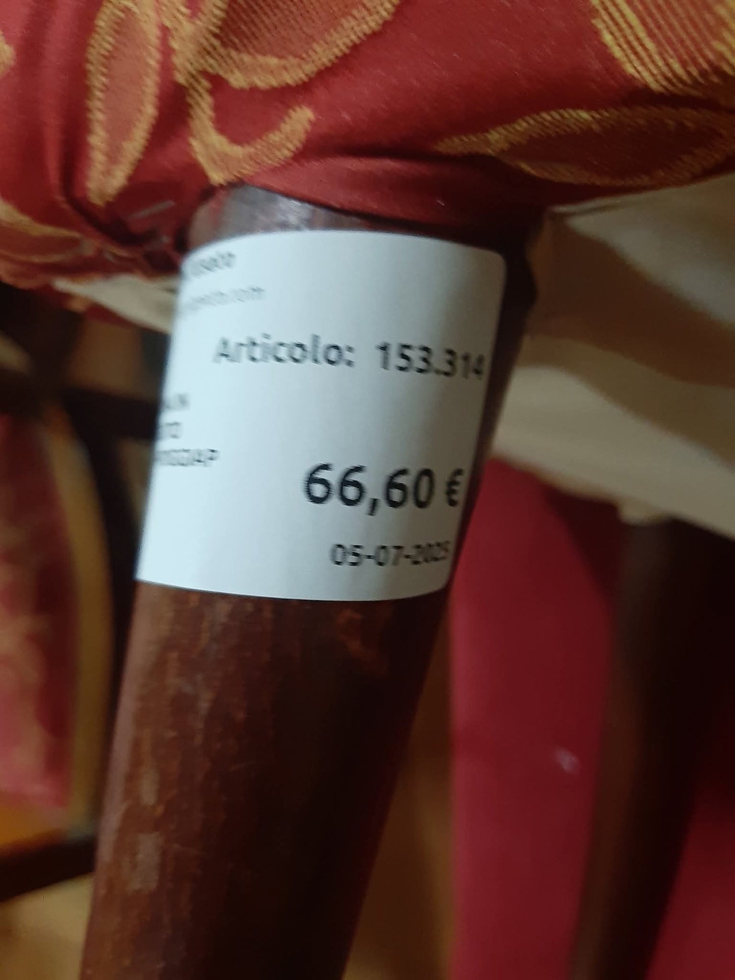 Poltroncina In Legno Tessuto Broccato+poggiapiedi R.