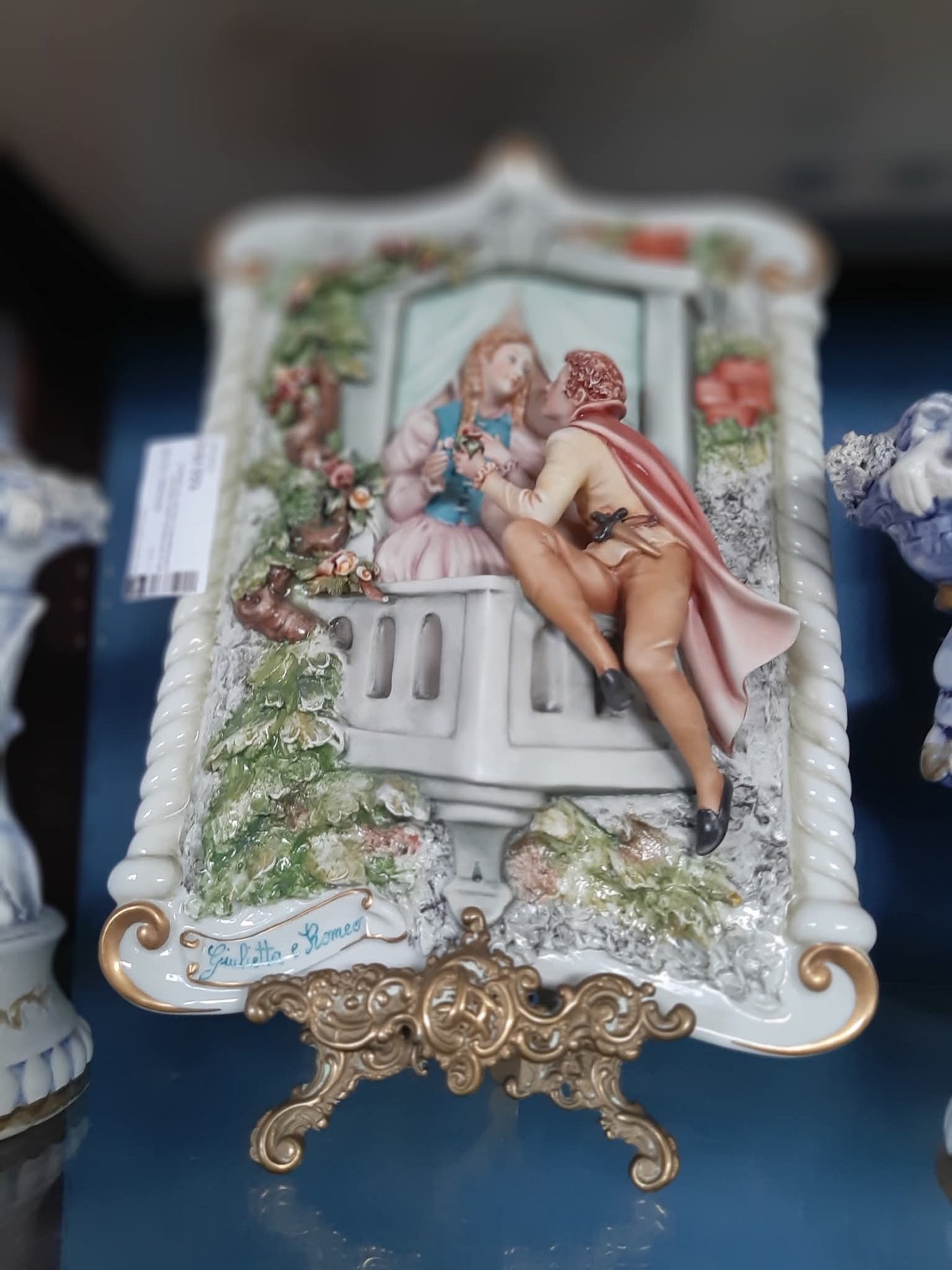 Pala In Porcellana E Biscuit Capodimonte Giulietta E Romeo