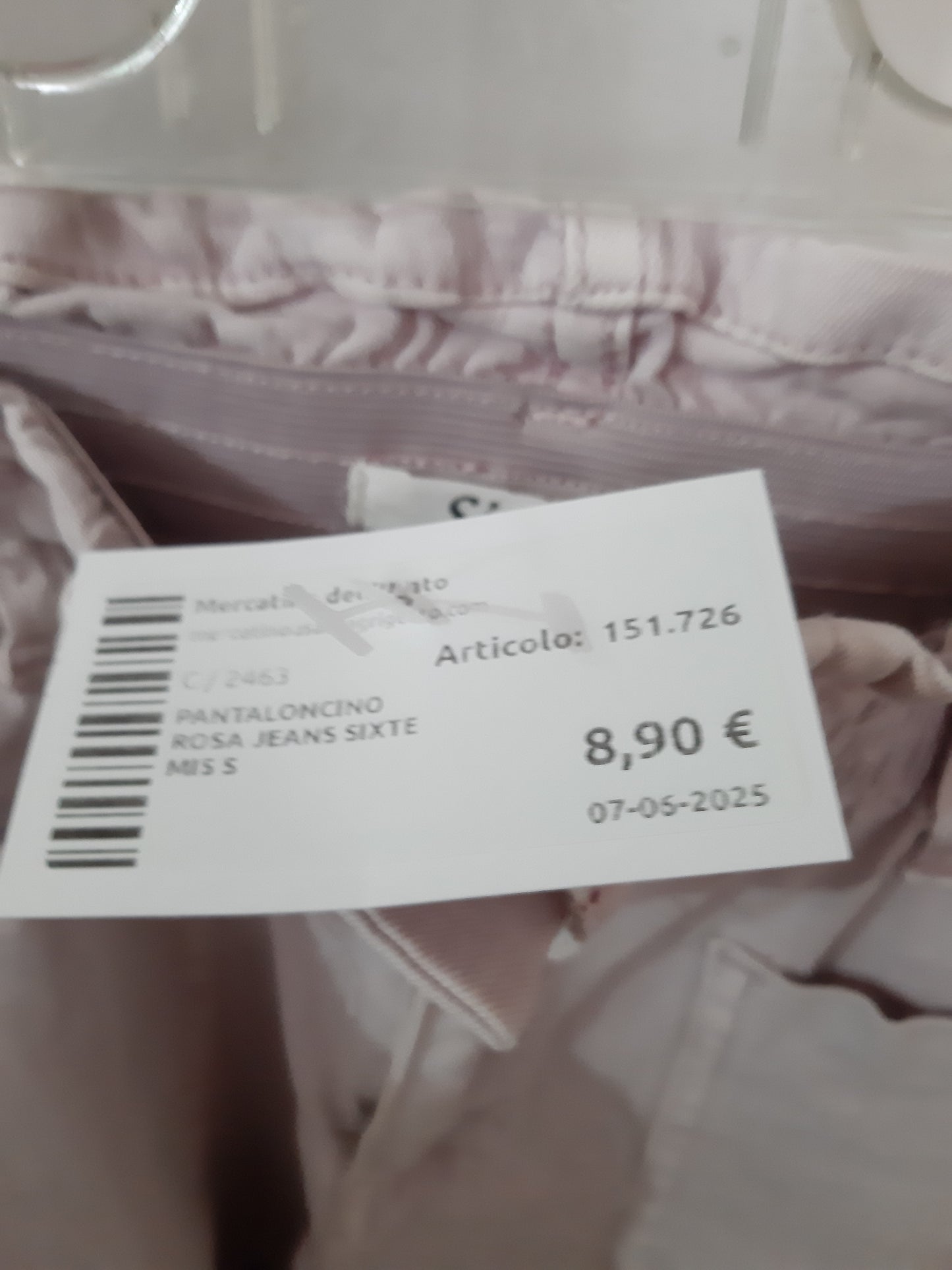 Pantaloncino Rosa Jeans Sixte Mis S