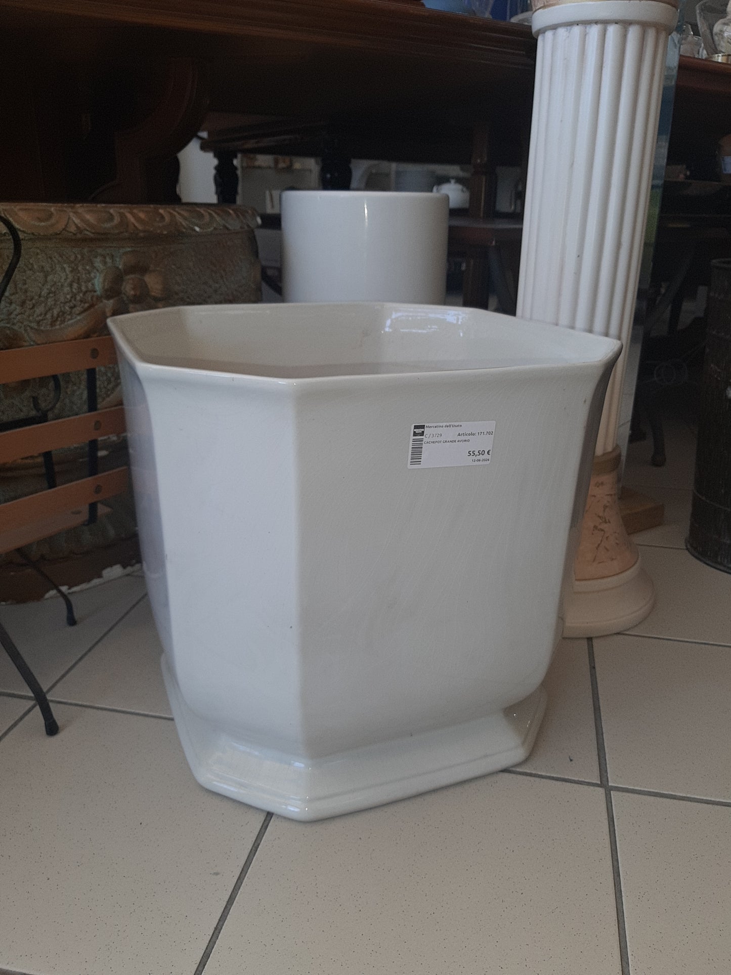 Cachepot Grande Avorio