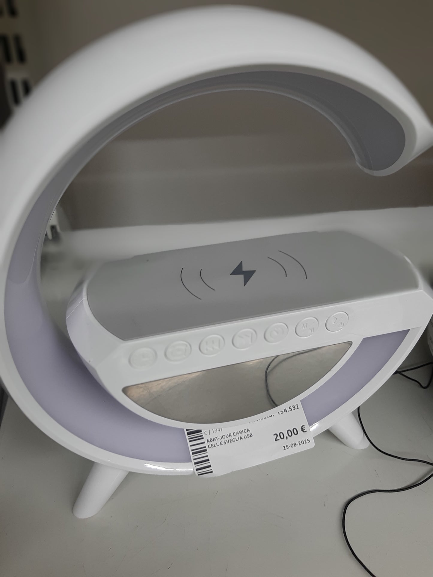 Abat-jour Carica Cell E Sveglia Usb