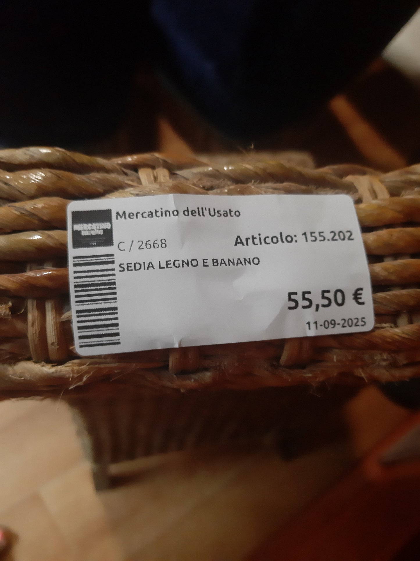 Sedia Legno E Banano