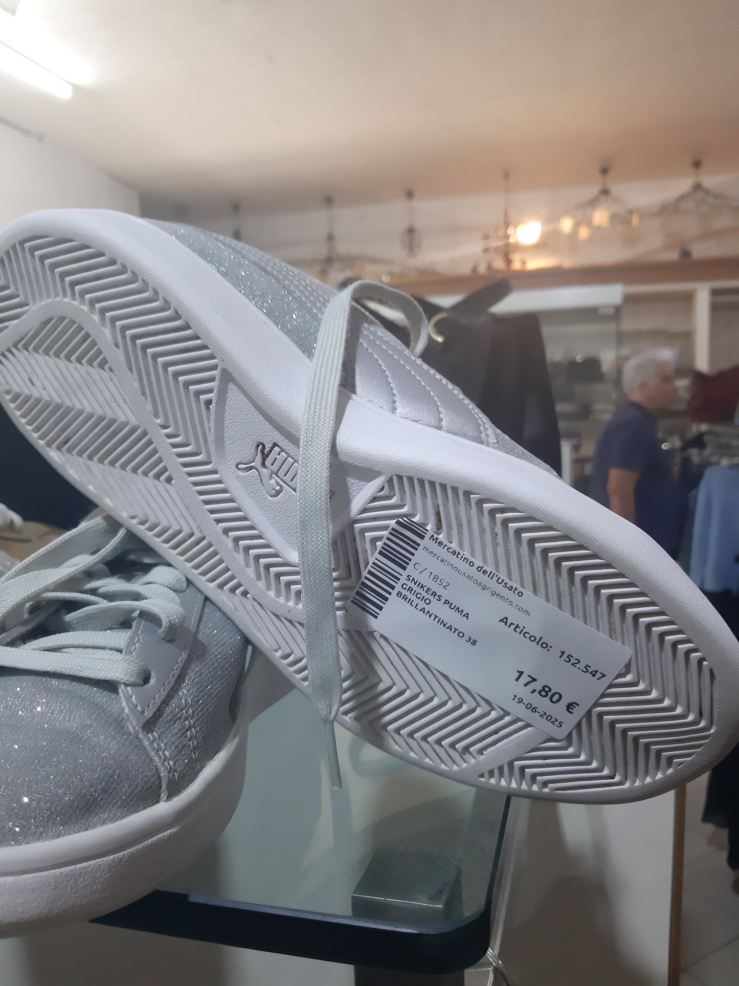 Snikers Puma Grigio Brillantinato 38