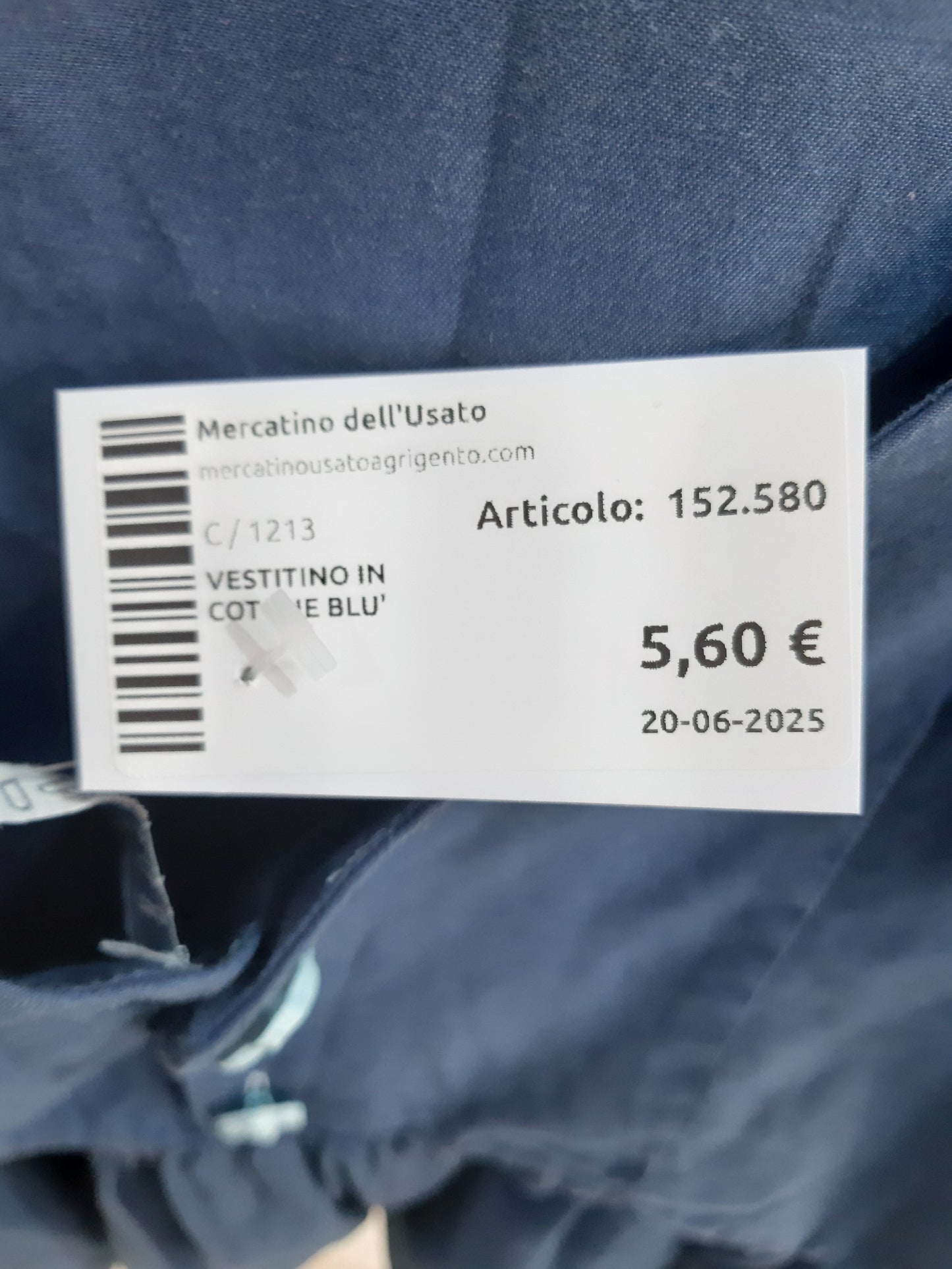 Vestitino In Cotone Blu'