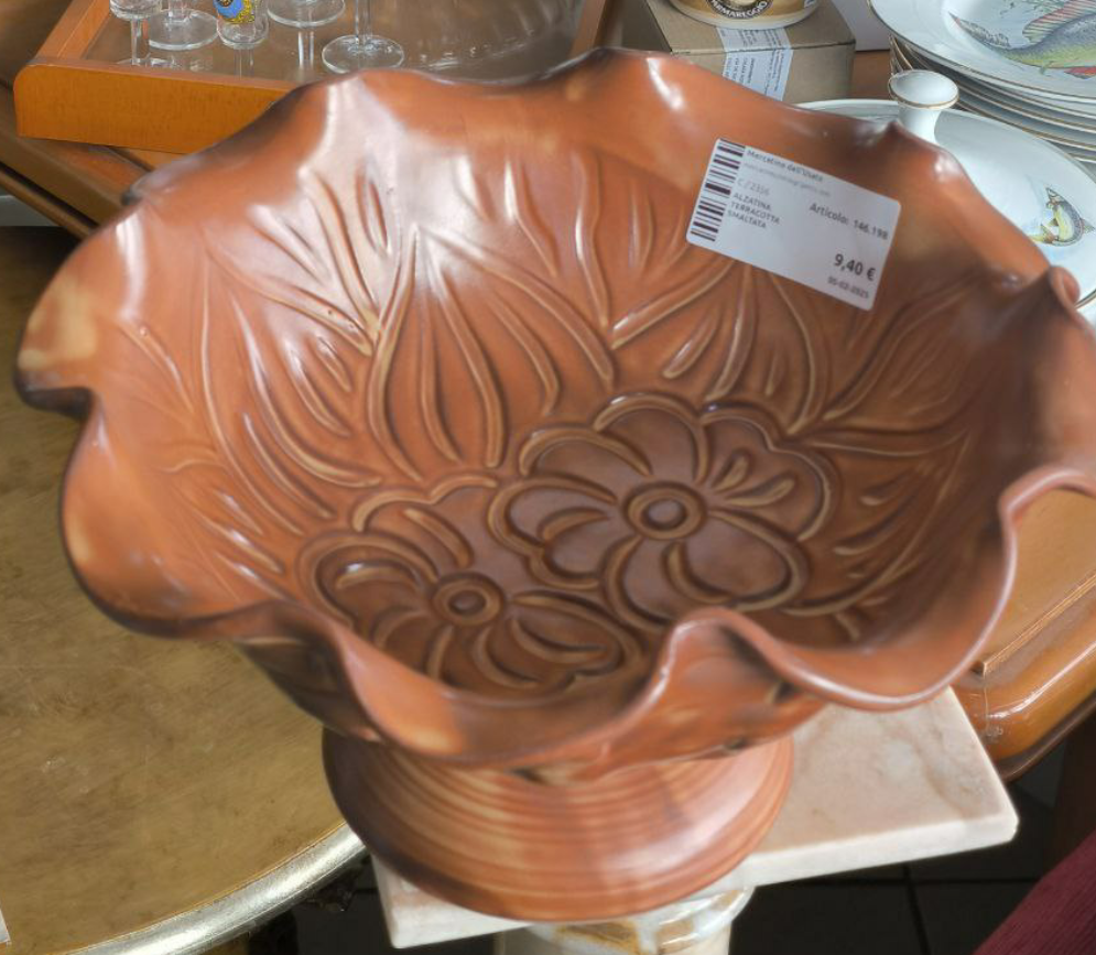 Alzatina Terracotta Smaltata
