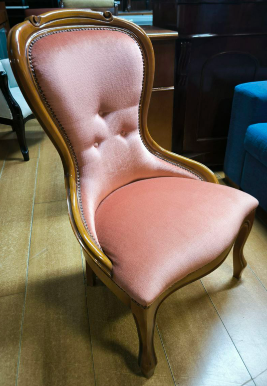 POLTRONA SINGOLA DA CAMERA
VELLUTO ROSA ANTICO