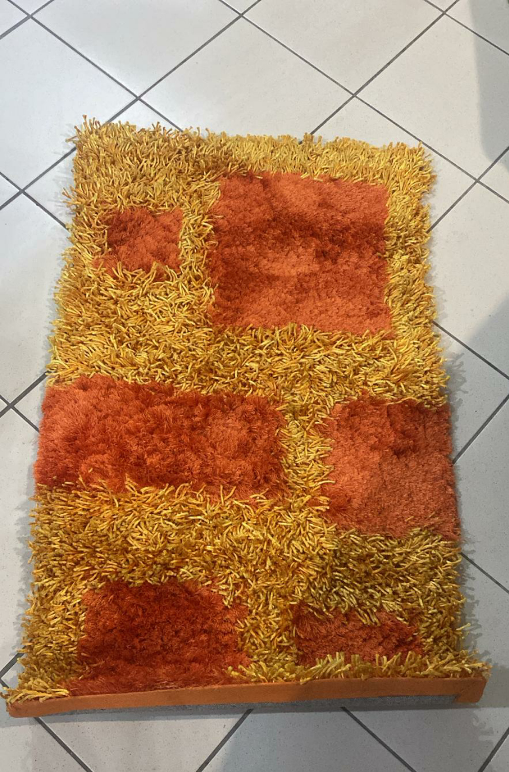Tappeto A Fili Giallo Arancio