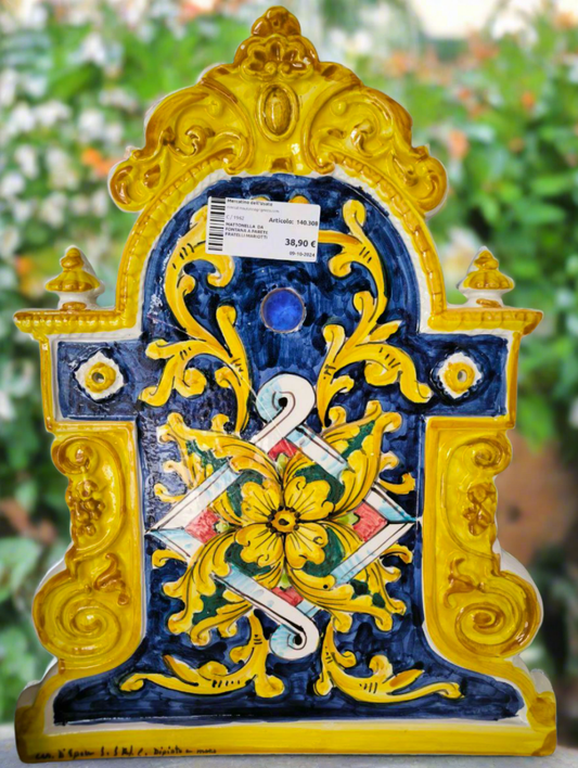 GRANDE MATTONELLA CERAMICA DA FONTANA A PARETE FRATELLI MARIOTTI
