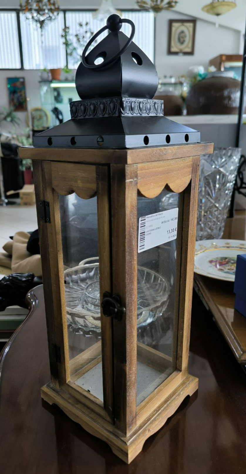 LANTERNA VETRO/LEGNO