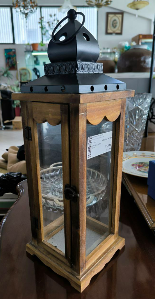 LANTERNA VETRO/LEGNO