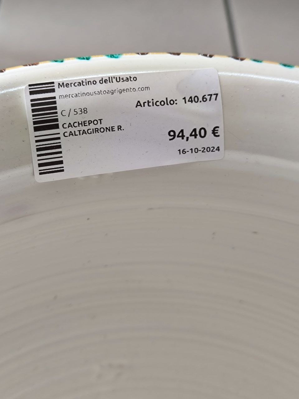 GRANDE CACHEPOT CALTAGIRONE R.