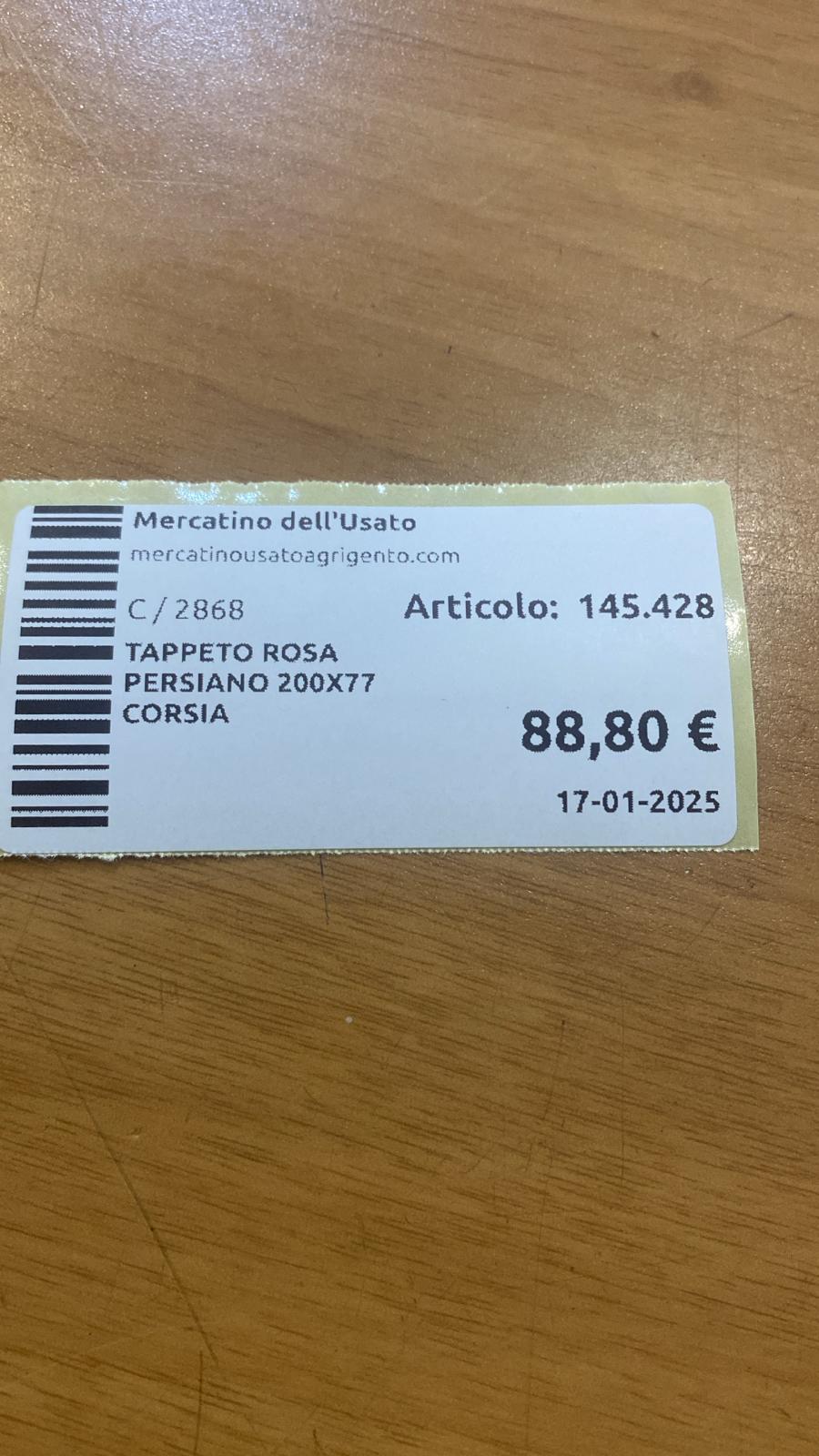 TAPPETO CORSIA PERSIANO 200X77