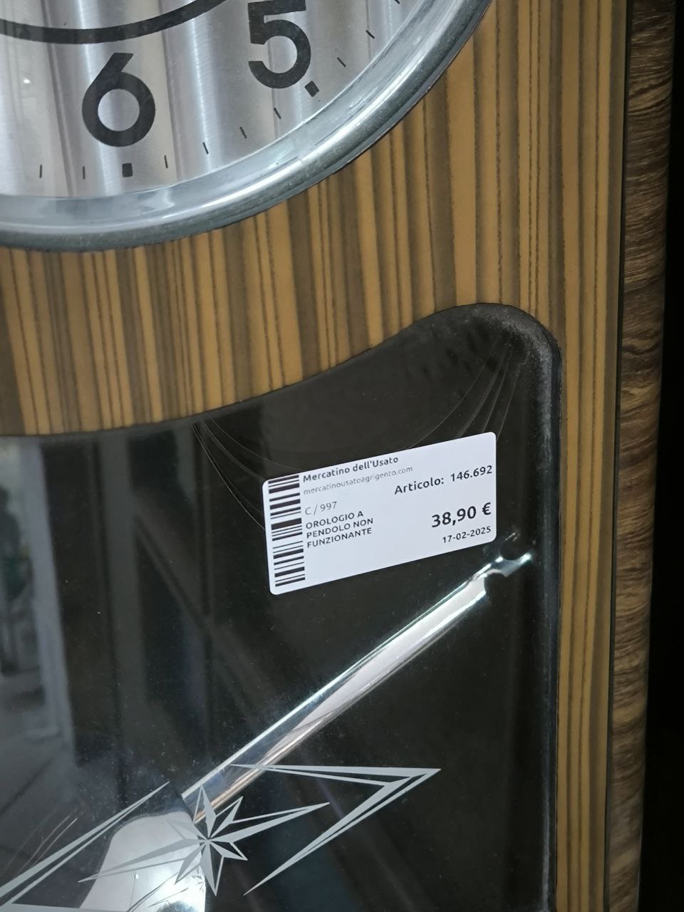 Orologio A Pendolo Non Funzionante