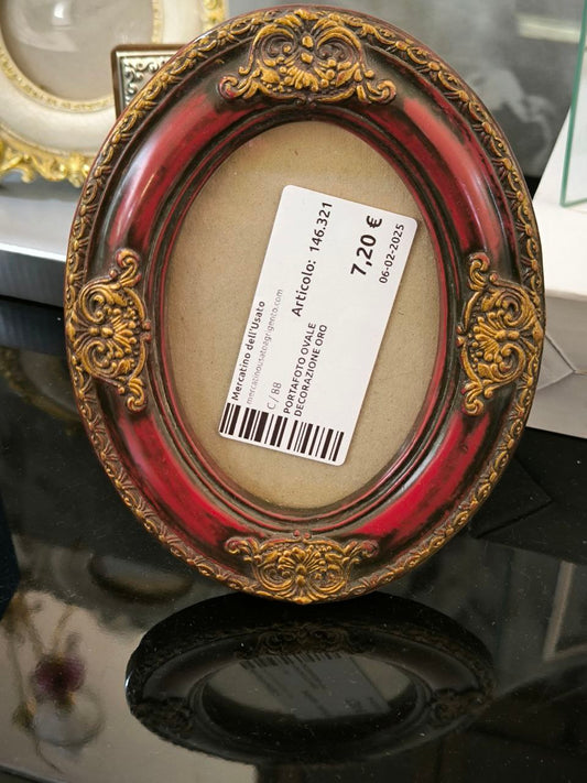 Portafoto Ovale Decorazione Oro