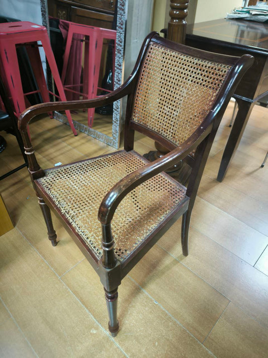 Poltroncina Mogano E Paglia Vienna