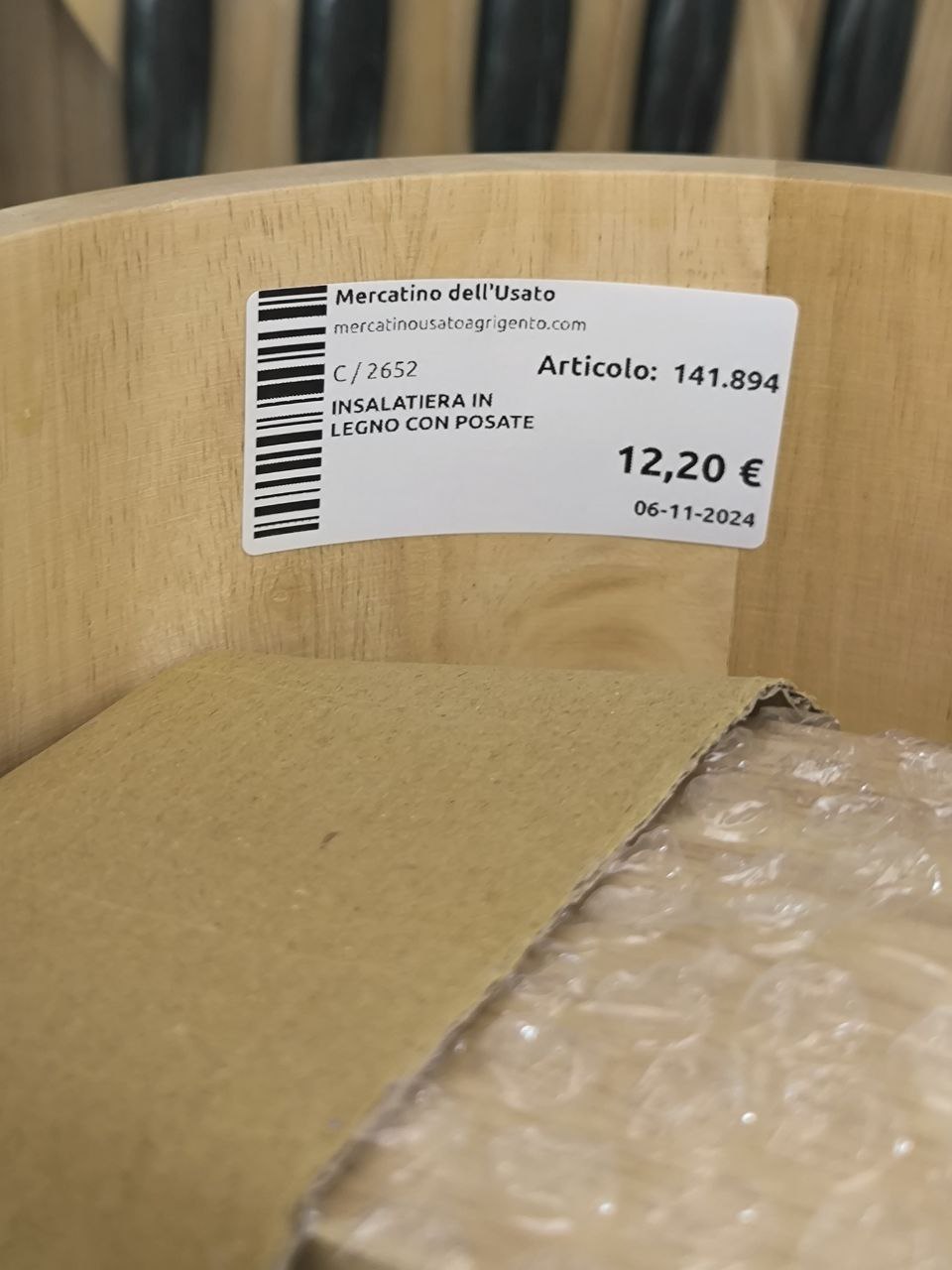 Insalatiera In Legno Con Posate