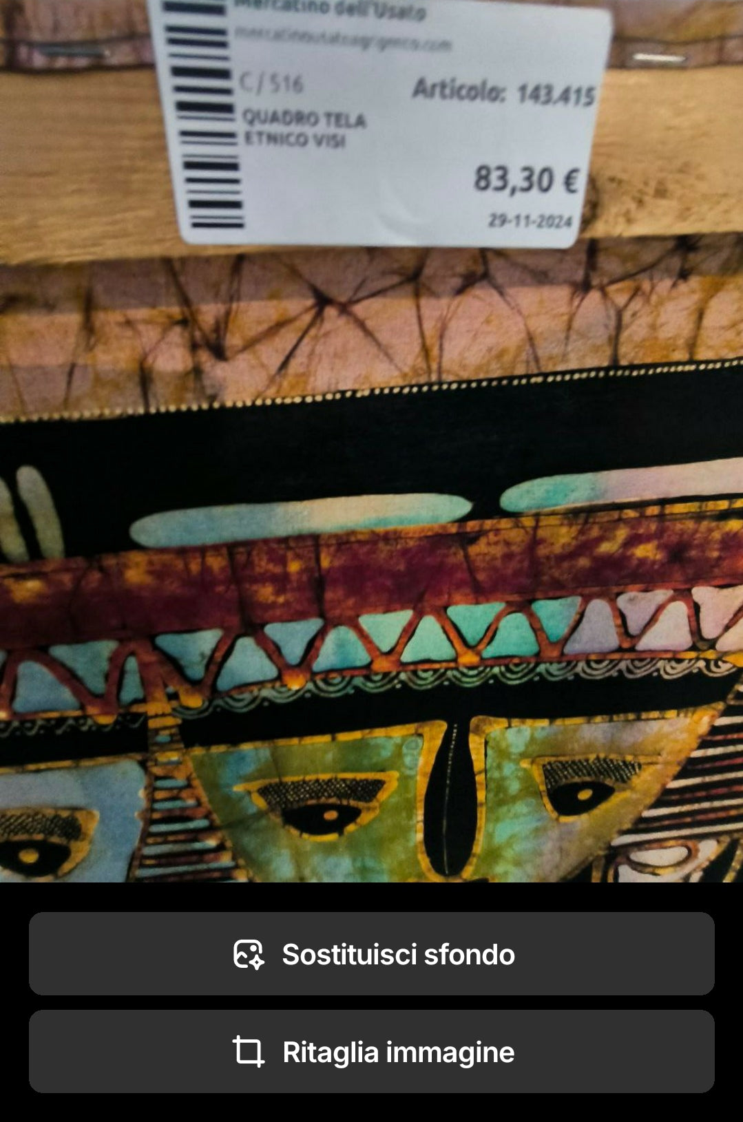 QUADRO TELA ETNICO VISI