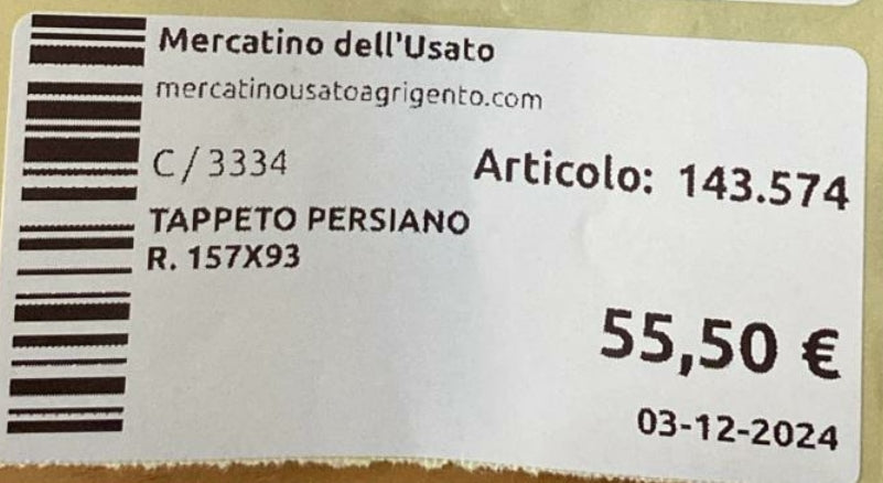 TAPPETO PERSIANO 157×93