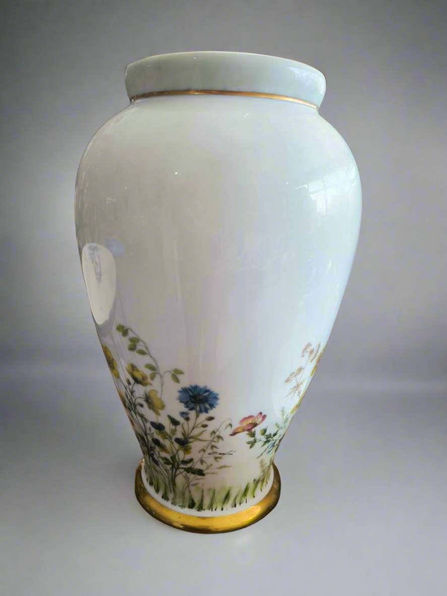 VASO LIMOGES 
DECORAZ. FIORI E BORDO ORO 
DA SCONTARE