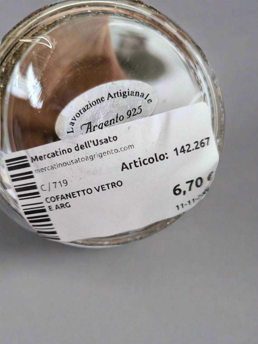 COFANETTO VETRO E ARGENTO