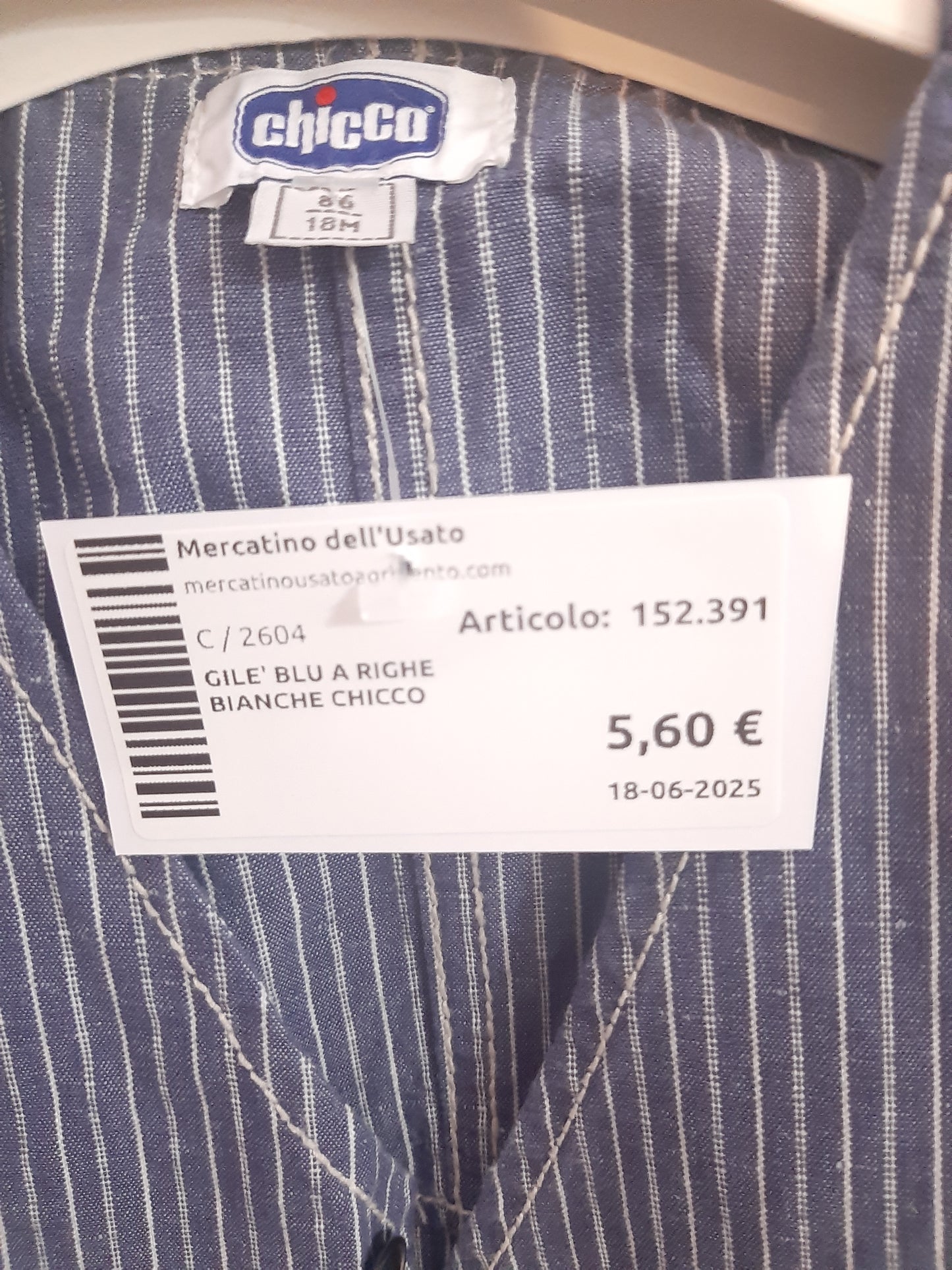 Gile' Blu A Righe Bianche Chicco