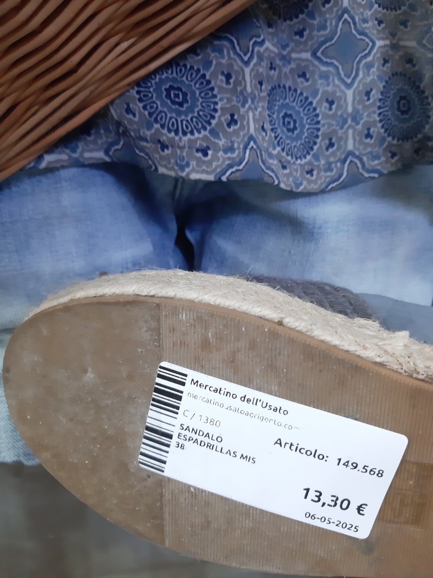Sandalo Espadrillas Mis 38