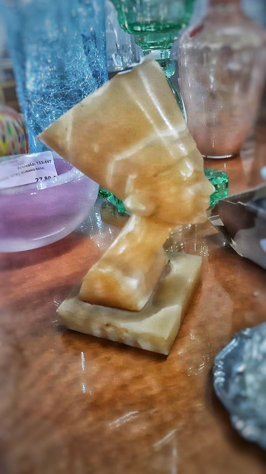 Busto Nefertiti In Giada Gialla R.