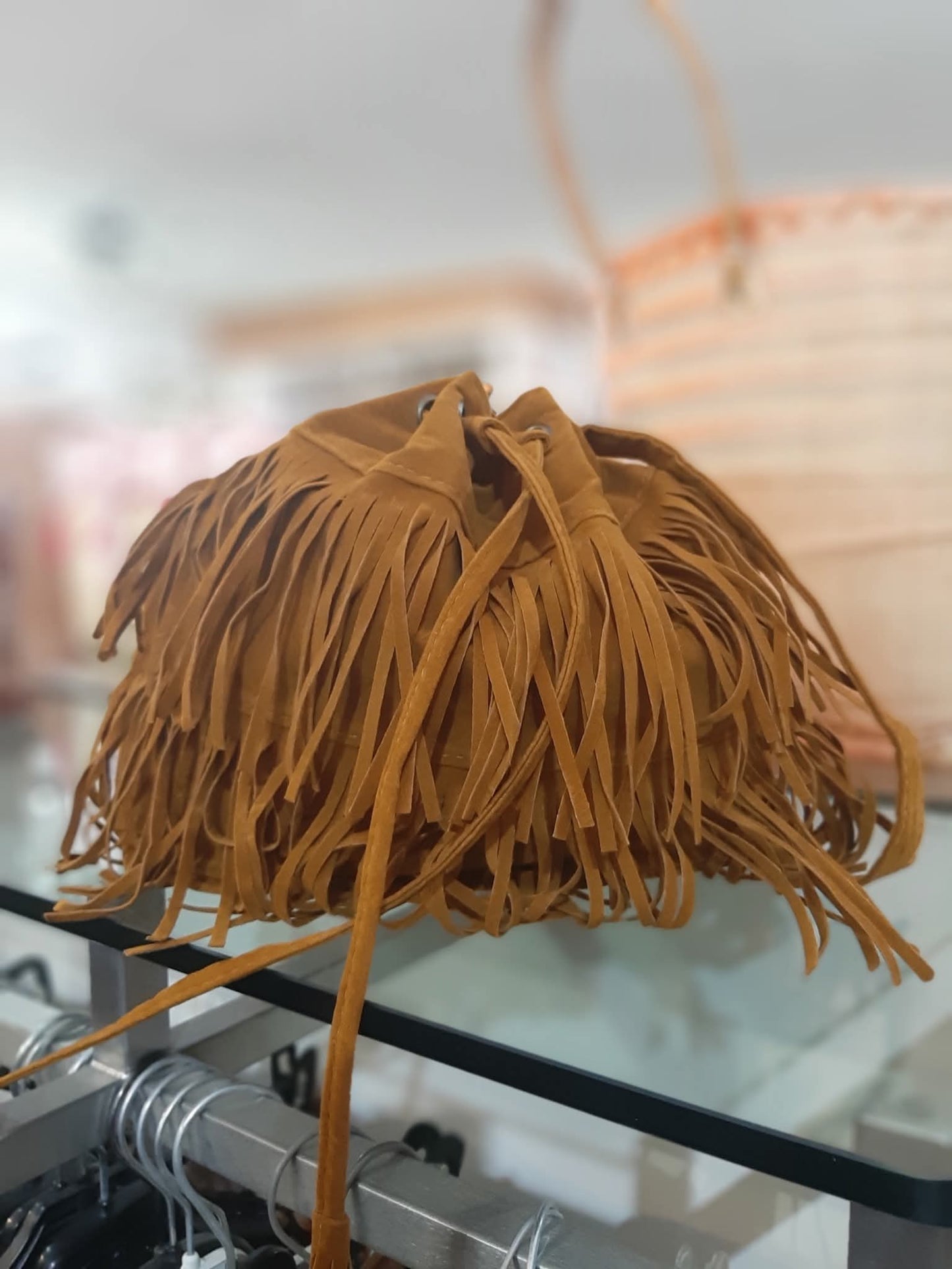 Borsa Marrone Scamosciata Con France
