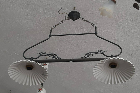 Bilanciere Ferro Battuto 2 Coppe Ceramica