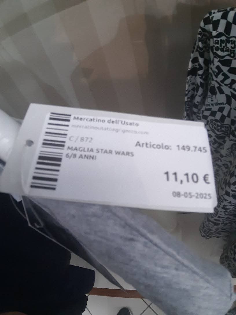 Maglia Star Wars 6/8 Anni