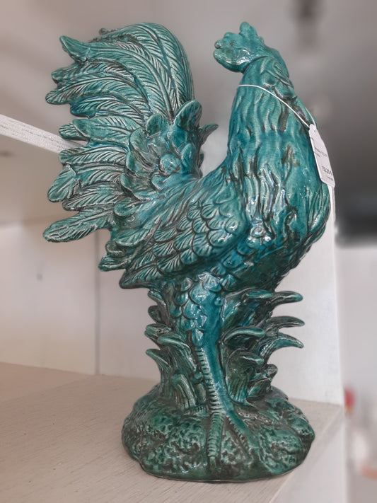 Gallo In Ceramica Verde