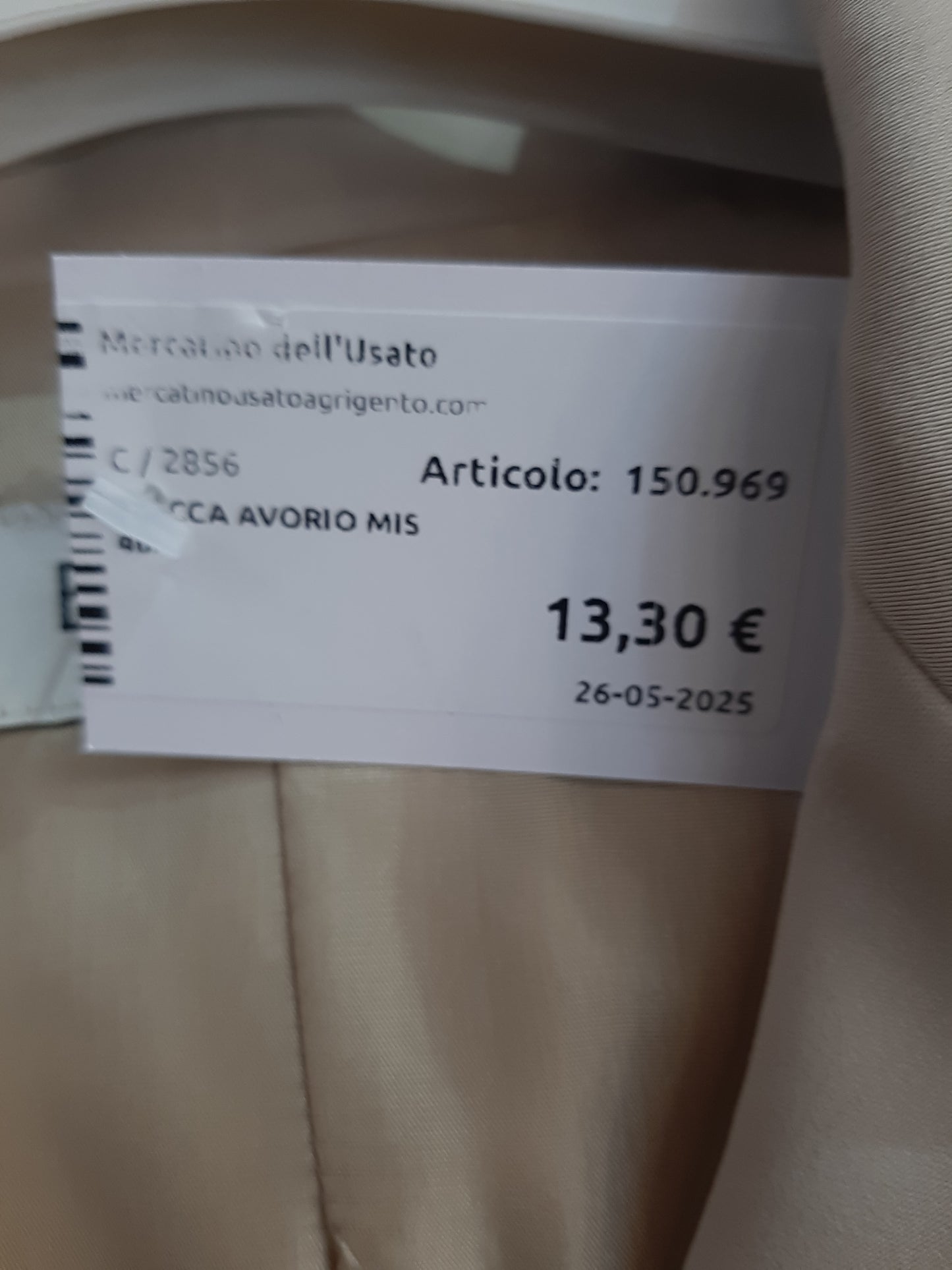 Giacca Avorio Mis 46.