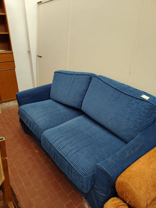 Divano Blu In Tessuto R.