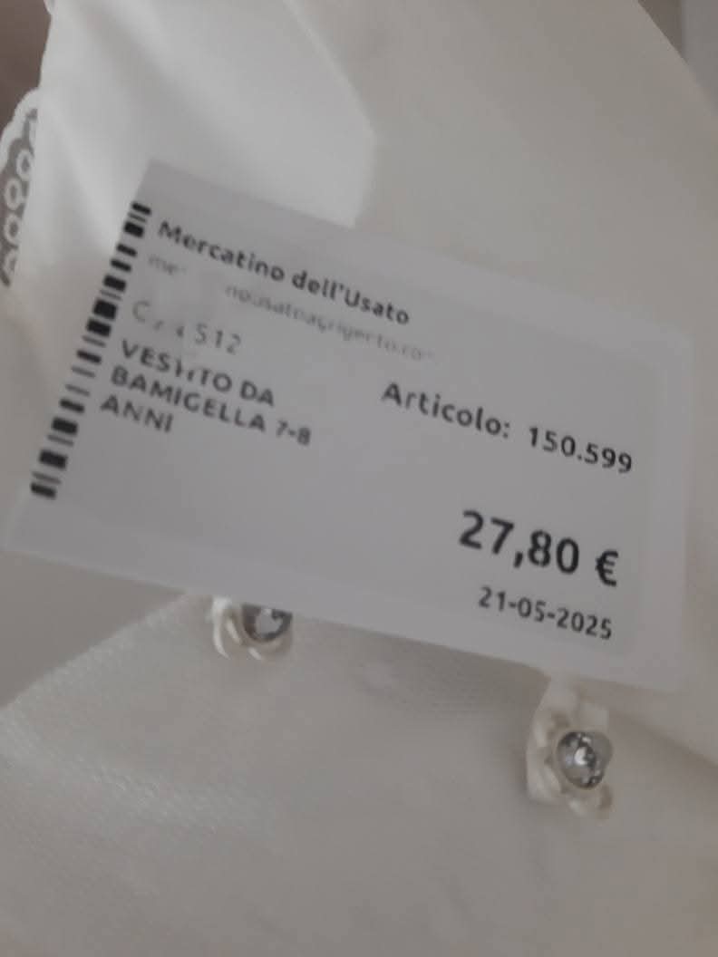 Vestito Da Bamigella 7-8 Anni