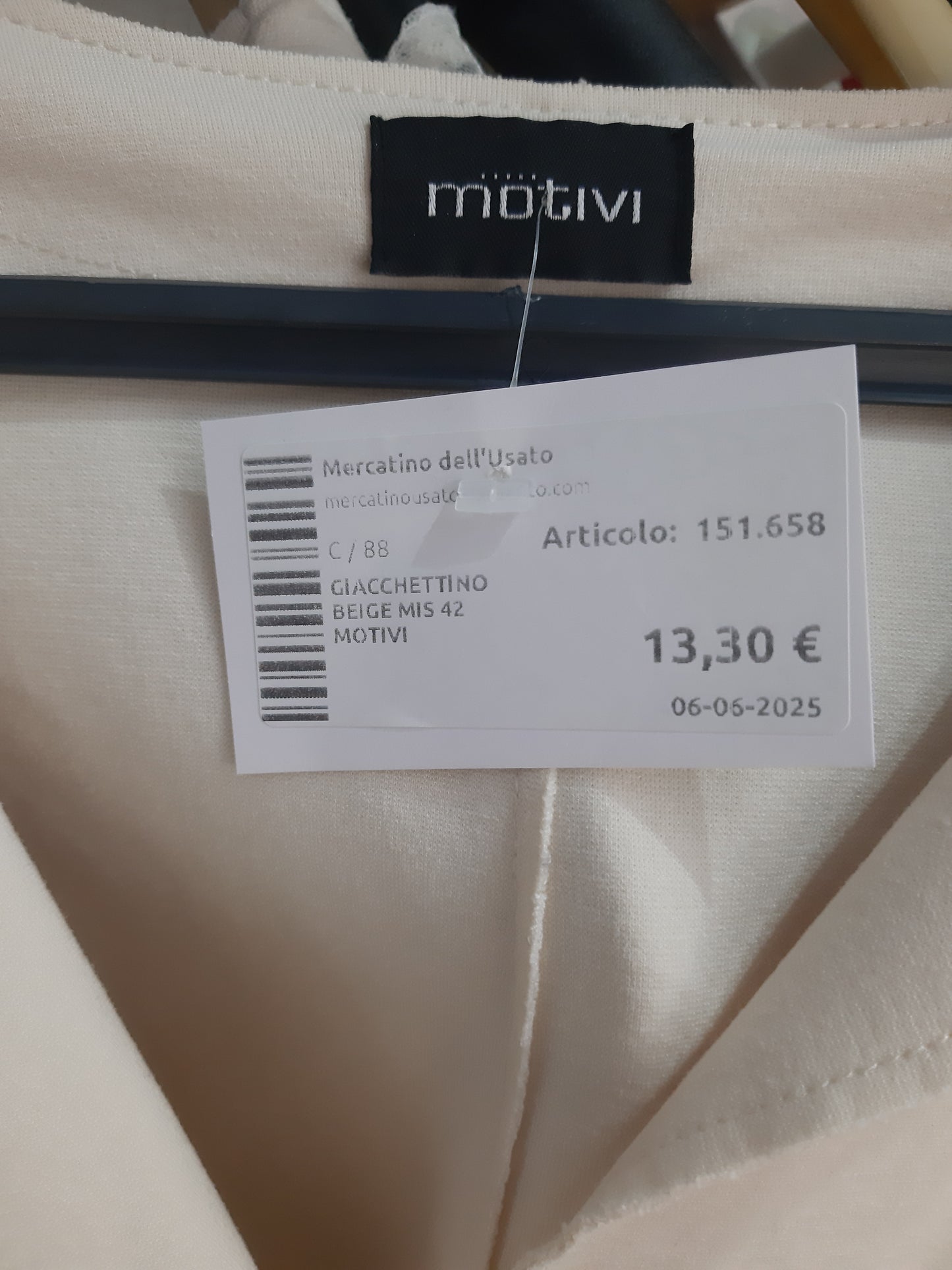Giacchettino Beige Mis 42 Motivi