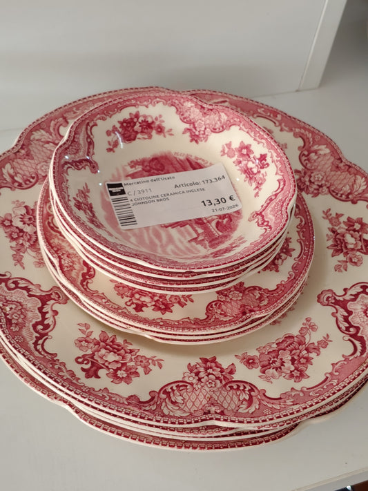 4 Ciotoline Ceramica Inglese Johnson Bros