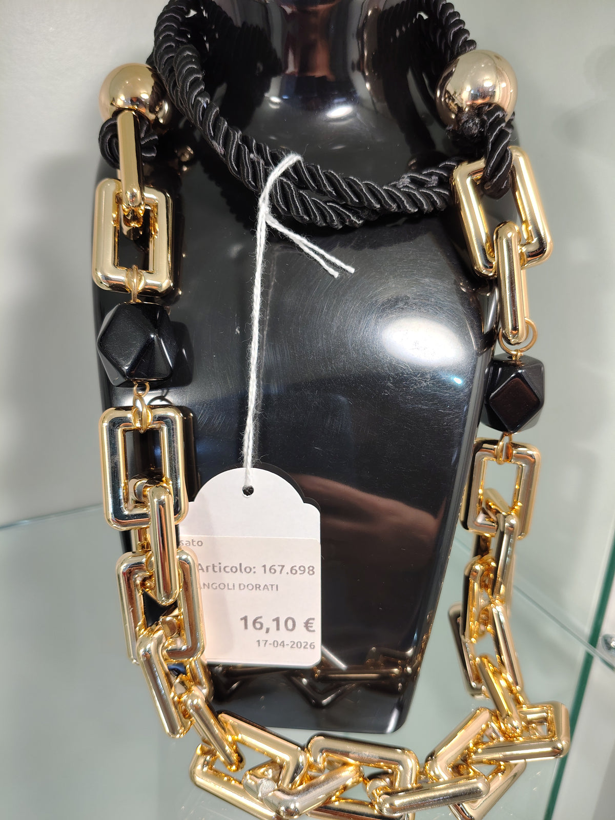Collana Con Rettangoli Dorati