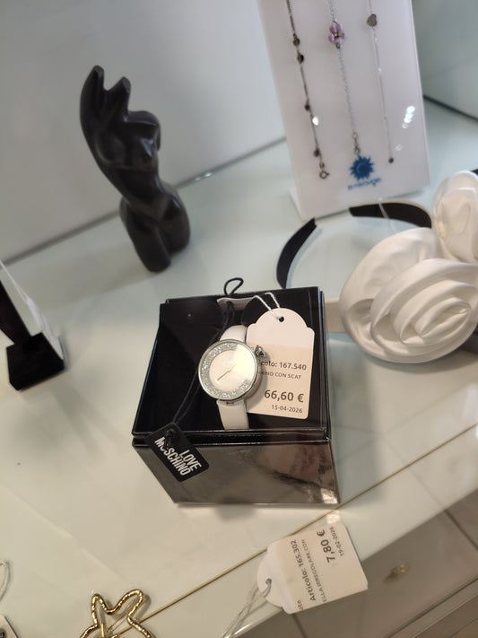 Orologio Bianco Moschino Con Scat